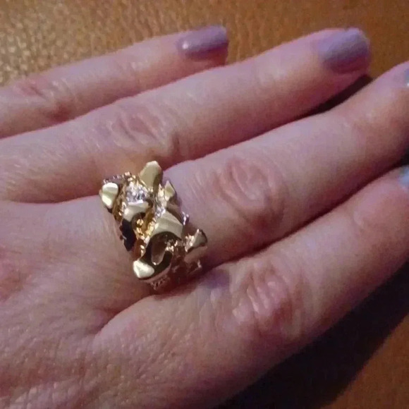 🌹Gold plated nugget ring - Picture 4 of 10